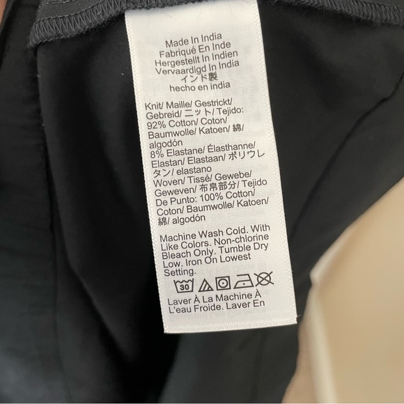 NEW WITH TAGS J. Crew Black Fitted Knit Mockneck Dress with Poplin Skirt Large - Picture 8 of 8